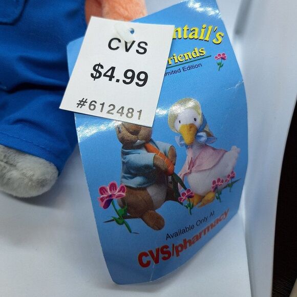 Vintage CVS Peter‎ Cottontail's Friends THIS LITTLE PIGGY Plush 8” With Tag 1998 - Picture 2 of 5